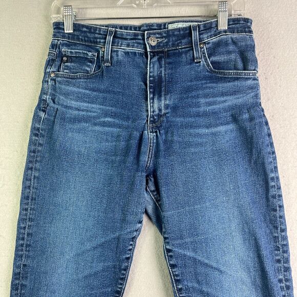 AG Adriano Goldschmied Jeans Womens 30 x 27 Anthropologie The Stevie Ankle Blue - Picture 2 of 16